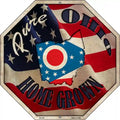 Ohio Home Grown Metal Novelty Stop Sign BS-436 12" Sign (BS)
