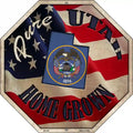Utah Home Grown Metal Novelty Stop Sign BS-445 12" Sign (BS)