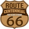Route 66 Centennial Brown Novelty Highway Shield Sign HS-694 12" Sign (HS)