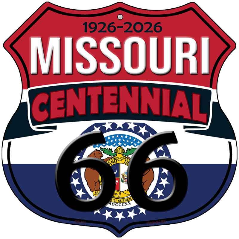 MO Route 66 Centennial Novelty Highway Shield Sign HS-713 12" Sign (HS) State Name