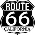CA Route 66 Black Novelty Highway Shield Sign HS-721 12" Sign (HS)