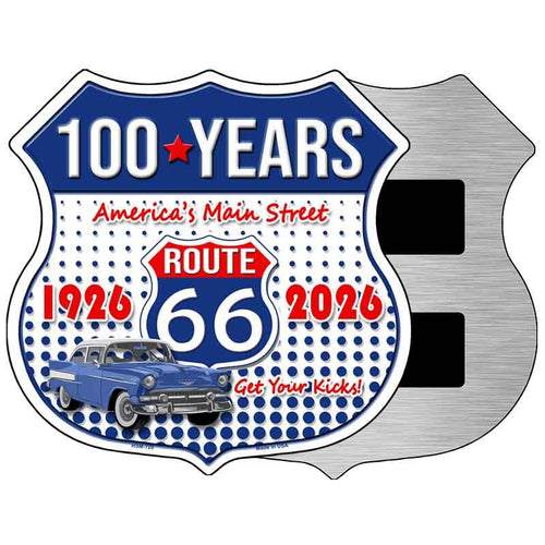100 Years of Route 66 Novelty Highway Shield Sign HS-720 5" Magnet (HSM)