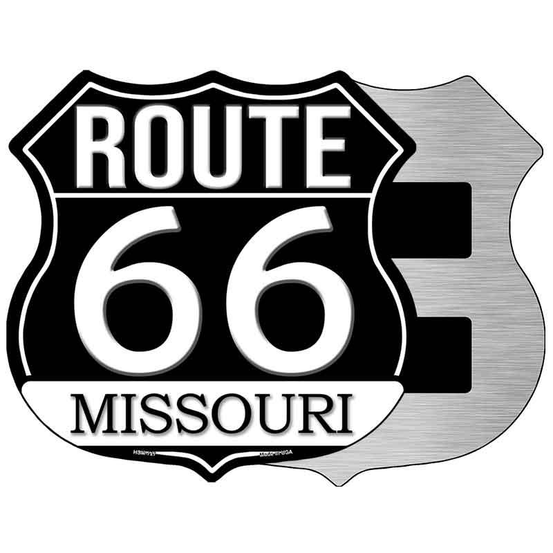MO Route 66 Black Novelty Highway Shield Sign HS-727 5" Magnet (HSM)