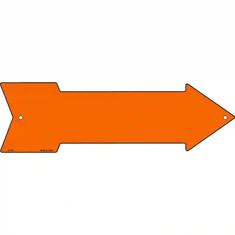 Orange Novelty Metal Arrow Sign 23" x 7" Sign (LA)