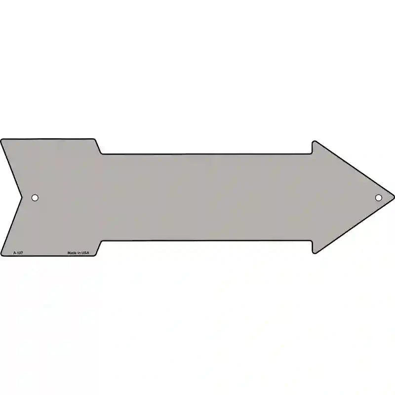 Gray Novelty Metal Arrow Sign 23" x 7" Sign (LA)