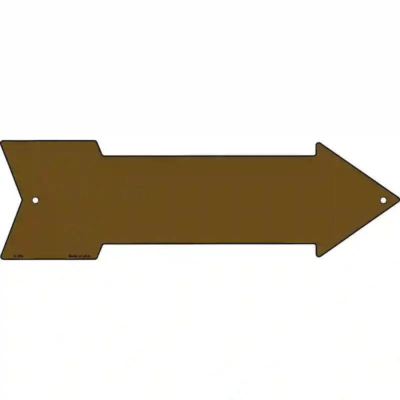 Brown Novelty Metal Arrow Sign 23" x 7" Sign (LA)