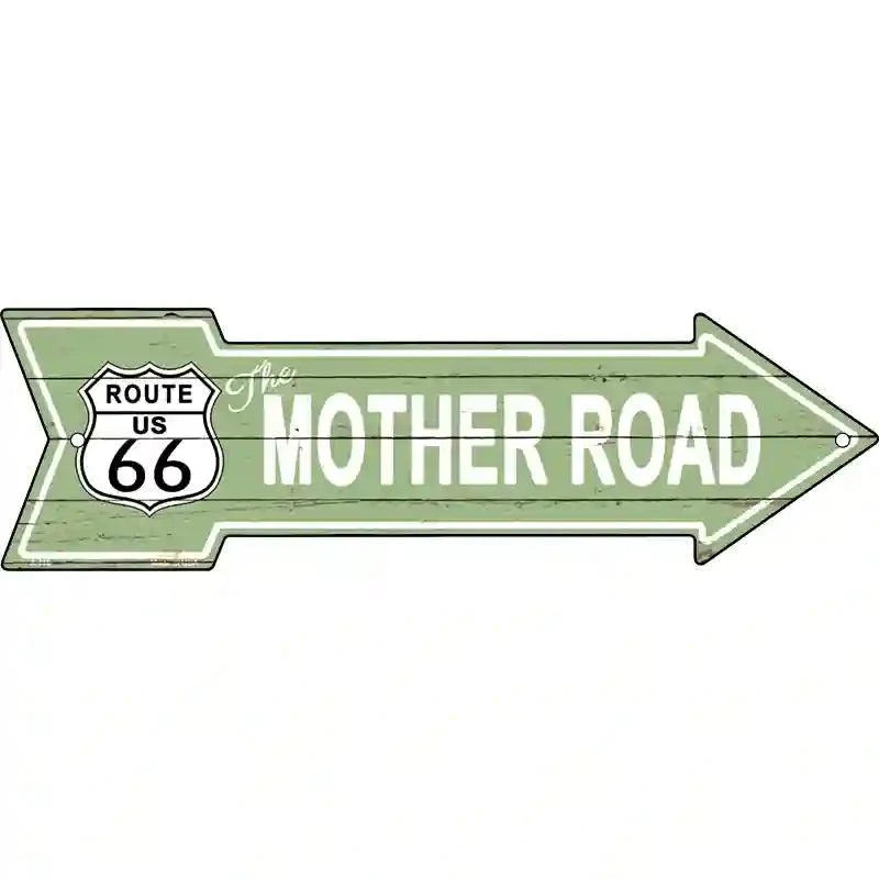 The Mother Road Novelty Metal Arrow Sign 23" x 7" Sign (LA)