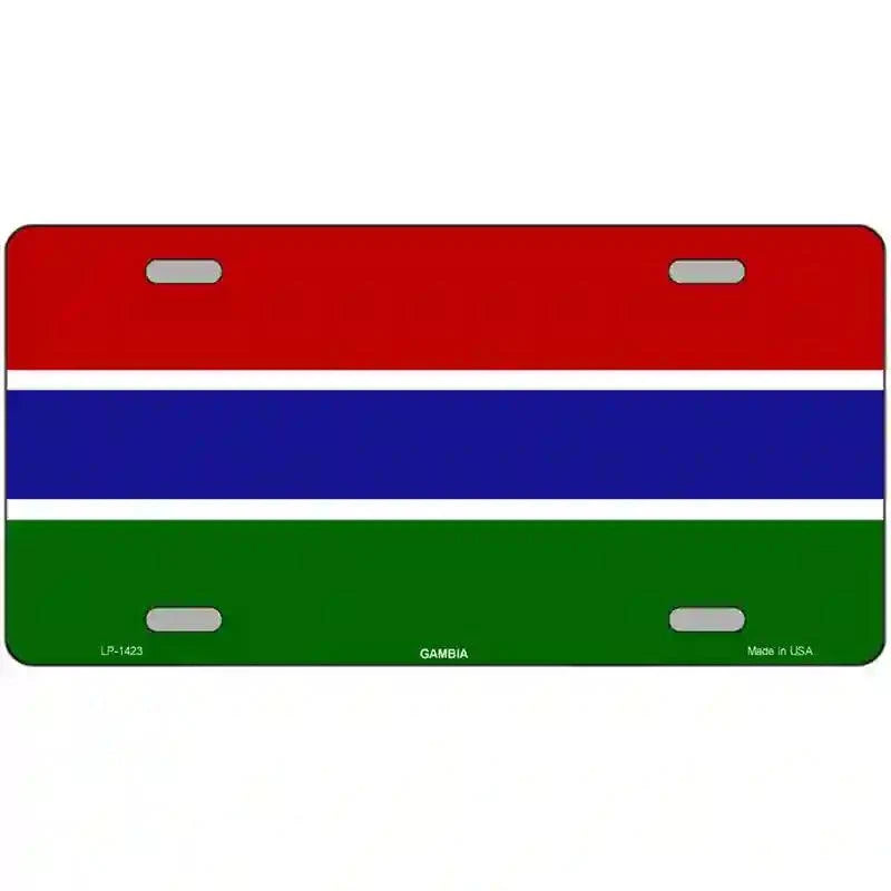 Gambia Flag Metal Novelty License Plate 24" x 12" Large (LLP)