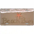 Beach Bum Novelty Metal License Plate 12" x 6" Automotive (LP)