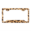 Light Leopard Print Novelty Metal License Plate Frame LPF-044 12.25" x 6.5" Standard Frame (LPF)