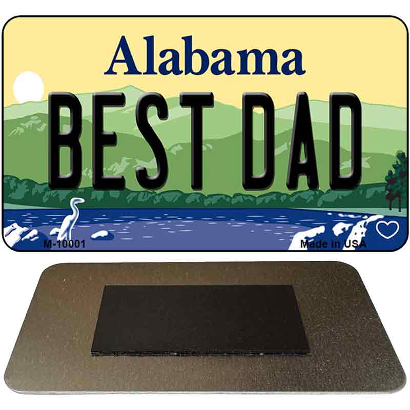 Best Dad Alabama State Magnet Novelty M-10001 3.5" x 2" Magnet (M)