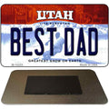 Best Dad Utah State License Plate Tag Magnet M-10225 3.5" x 2" Magnet (M)