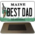 Best Dad Maine State License Plate Tag Magnet M-10423 3.5" x 2" Magnet (M)