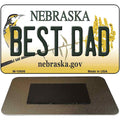 Best Dad Nebraska State License Plate Tag Magnet M-10606 3.5" x 2" Magnet (M)