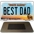 Best Dad North Dakota State License Plate Tag Magnet M-10732 3.5" x 2" Magnet (M)