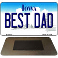 Best Dad Iowa State License Plate Tag Novelty Magnet M-10970 3.5" x 2" Magnet (M)