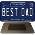 Best Dad Tennessee Blue Novelty Metal Magnet 3.5" x 2" Magnet (M)