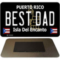 Best Dad Puerto Rico Black Novelty Metal Magnet 3.5" x 2" Magnet (M)