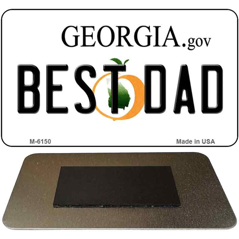 Best Dad Georgia State License Plate Tag Novelty Magnet M-6150 3.5" x 2" Magnet (M)