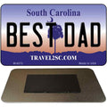 Best Dad South Carolina State License Plate Tag Magnet M-6272 3.5" x 2" Magnet (M)
