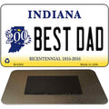 Best Dad Indiana State License Plate Tag Novelty Magnet M-6384 3.5" x 2" Magnet (M)