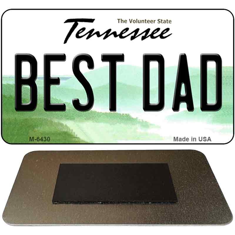Best Dad Tennessee State License Plate Tag Magnet M-6430 3.5" x 2" Magnet (M)
