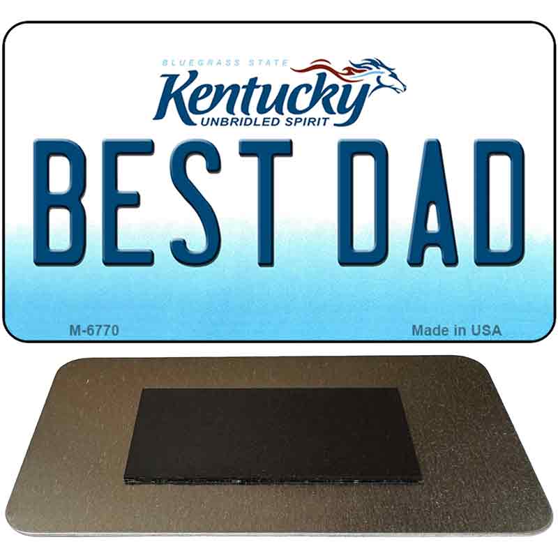 Best Dad Kentucky State License Plate Tag Novelty Magnet M-6770 3.5" x 2" Magnet (M)