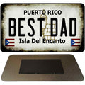 Best Dad Puerto Rico State License Plate Tag Magnet M-6862 3.5" x 2" Magnet (M)