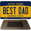 Best Dad New York State License Plate Tag Magnet M-8988 3.5" x 2" Magnet (M)