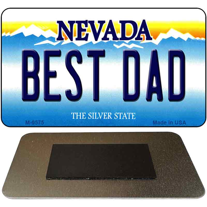 Best Dad Nevada Novelty Metal Magnet M-9575 3.5" x 2" Magnet (M)