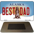Best Dad Alaska State Novelty Metal Magnet M-9610 3.5" x 2" Magnet (M)