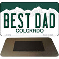 Best Dad Colorado State Metal Magnet Novelty M-9942 3.5" x 2" Magnet (M)