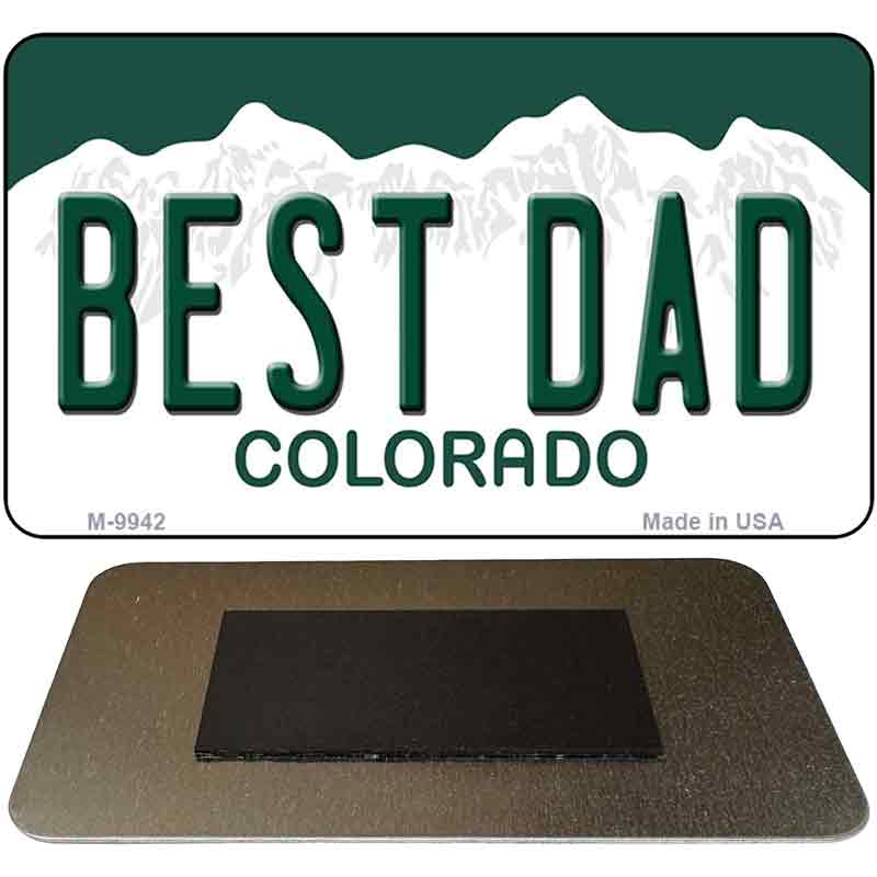 Best Dad Colorado State Metal Magnet Novelty M-9942 3.5" x 2" Magnet (M)