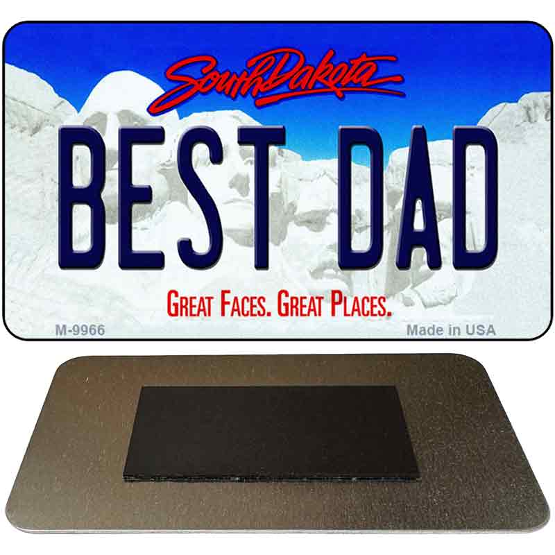 Best Dad South Dakota State Magnet Novelty M-9966 3.5" x 2" Magnet (M)