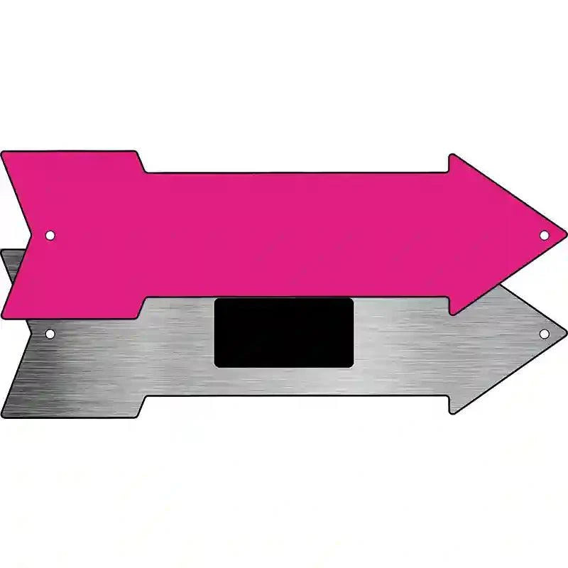 Pink Novelty Metal Arrow Sign 8" x 2.25" Magnet (MA)