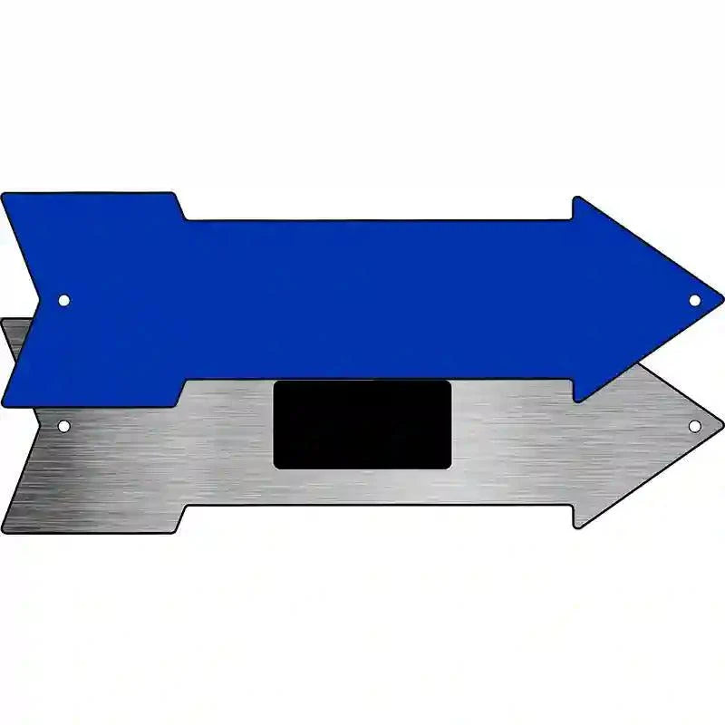 Blue Novelty Metal Arrow Sign 8" x 2.25" Magnet (MA)