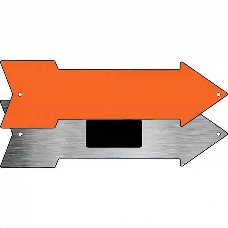 Orange Novelty Metal Arrow Sign 8" x 2.25" Magnet (MA)
