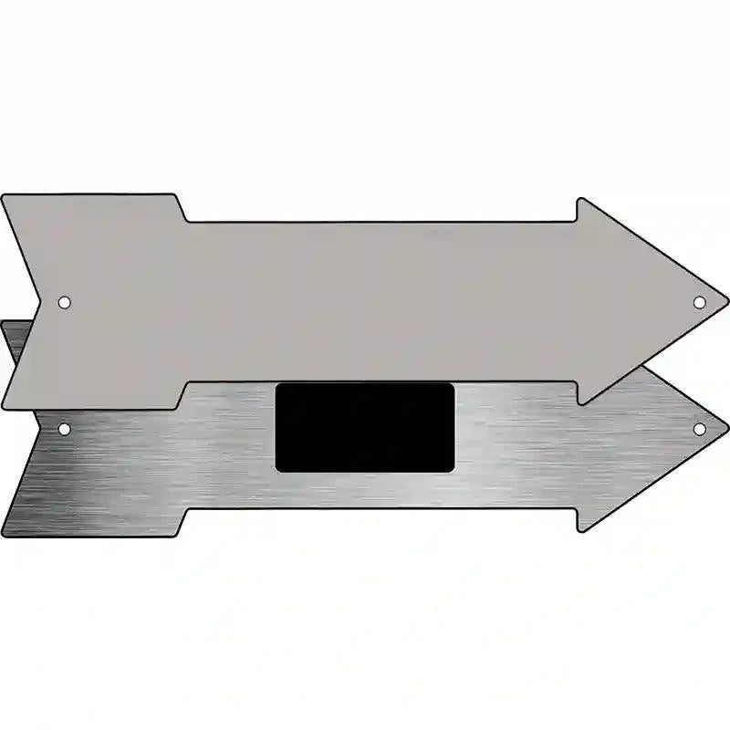 Gray Novelty Metal Arrow Sign 8" x 2.25" Magnet (MA)