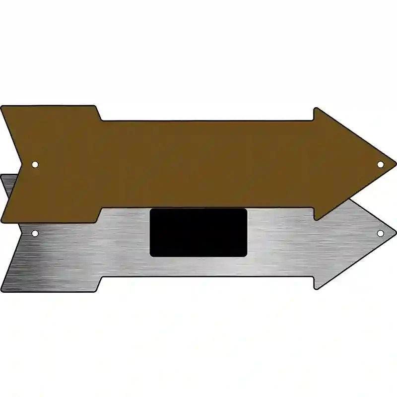 Brown Novelty Metal Arrow Sign 8" x 2.25" Magnet (MA)