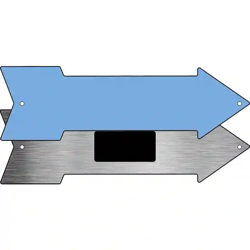 Light Blue Novelty Metal Arrow Sign 8" x 2.25" Magnet (MA)