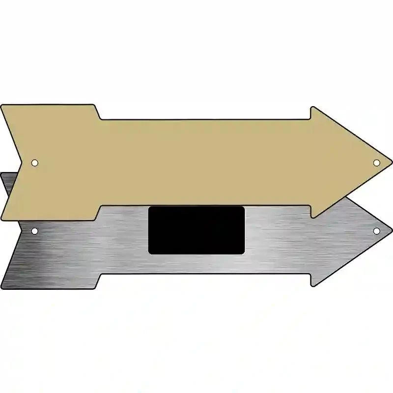 Gold Novelty Metal Arrow Sign 8" x 2.25" Magnet (MA)