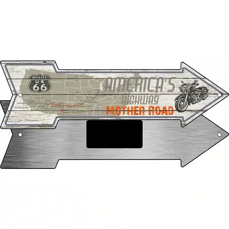 Americas Highway Novelty Metal Arrow Sign 8" x 2.25" Magnet (MA)