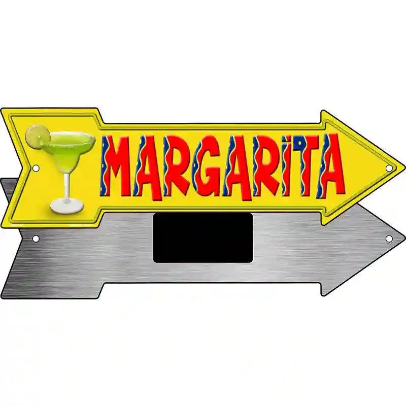 Margarita Novelty Metal Arrow Sign 8" x 2.25" Magnet (MA)