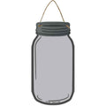 Gray Novelty Metal Mason Jar Sign 4" x 8" Sign (MJ)
