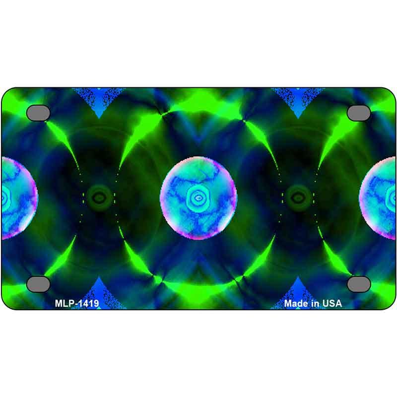 Blue Green Nova Metal Novelty License Plate Tag LP-1419 4" x 2.2" Mini (MLP)