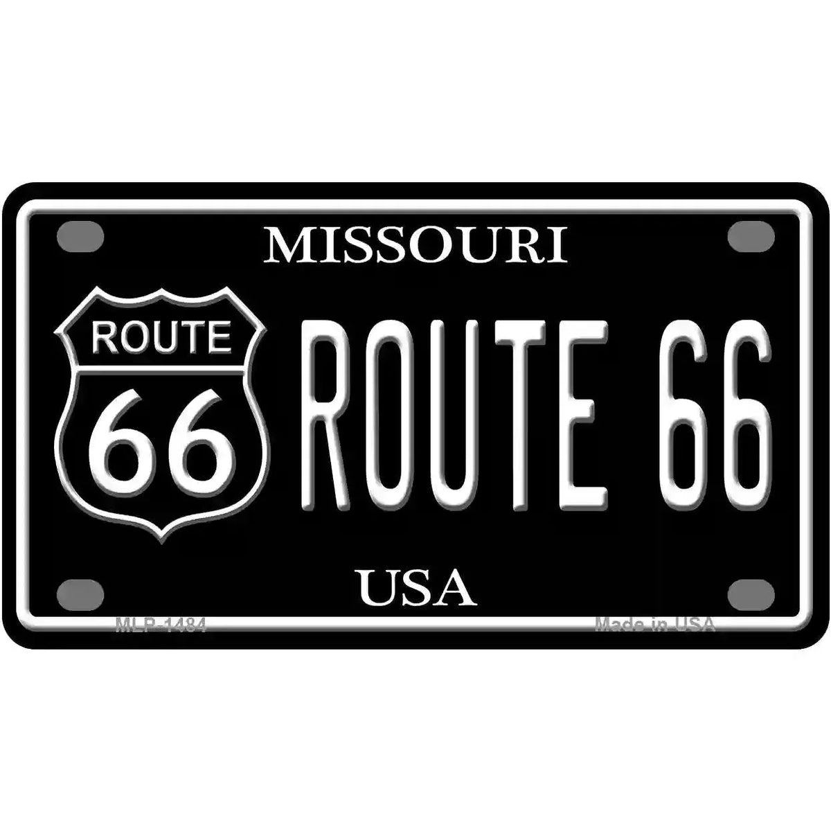 Route 66 Missouri Metal Novelty License Plate 4" x 2.2" Mini (MLP)