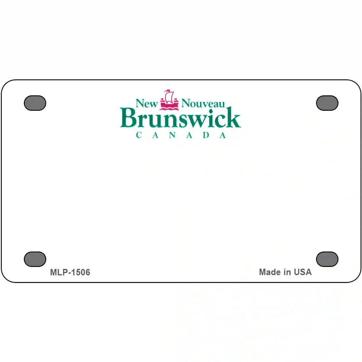 New Brunswick Novelty Metal License Plate 4" x 2.2" Mini (MLP)