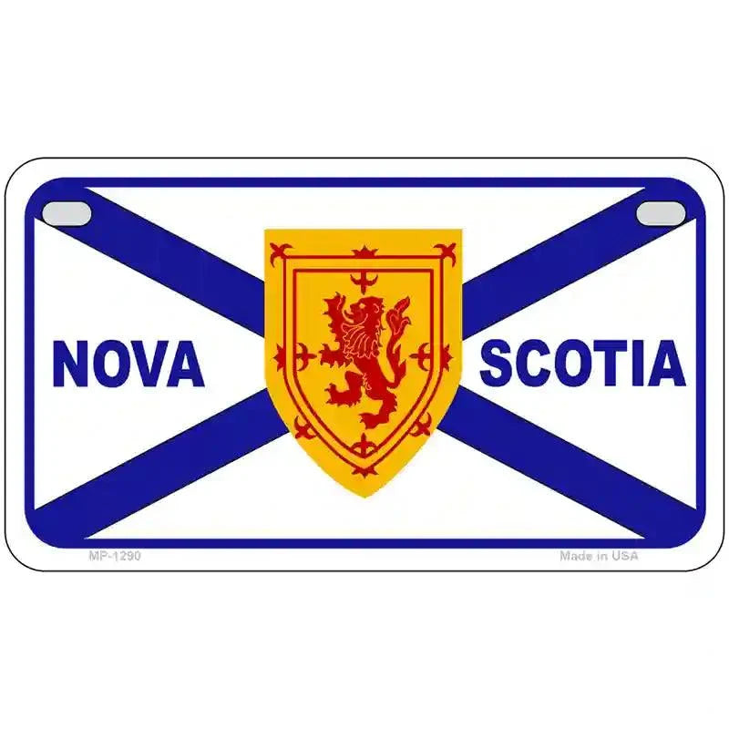 Nova Scotia Flag Novelty Metal License Plate 7" x 4" Motorcycle (MP)