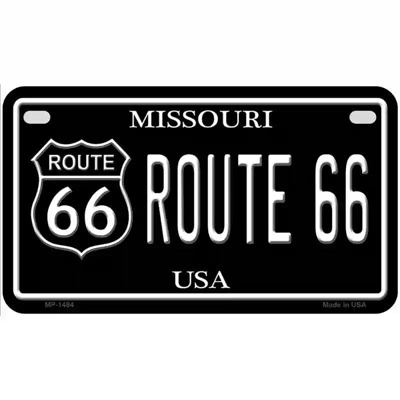 Route 66 Missouri Metal Novelty License Plate 7" x 4" Motorcycle (MP)
