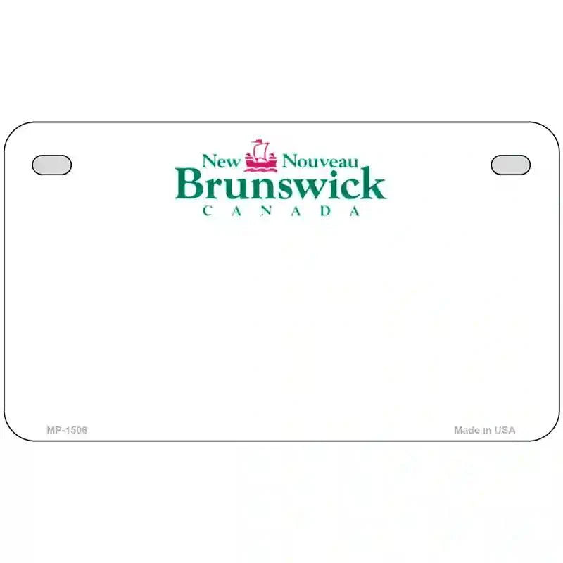 New Brunswick Novelty Metal License Plate 7" x 4" Motorcycle (MP)
